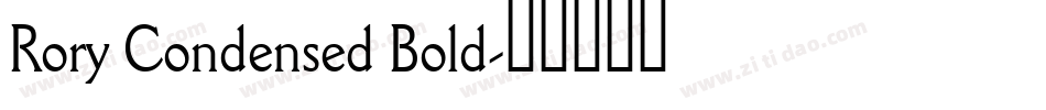 Rory Condensed Bold字体转换